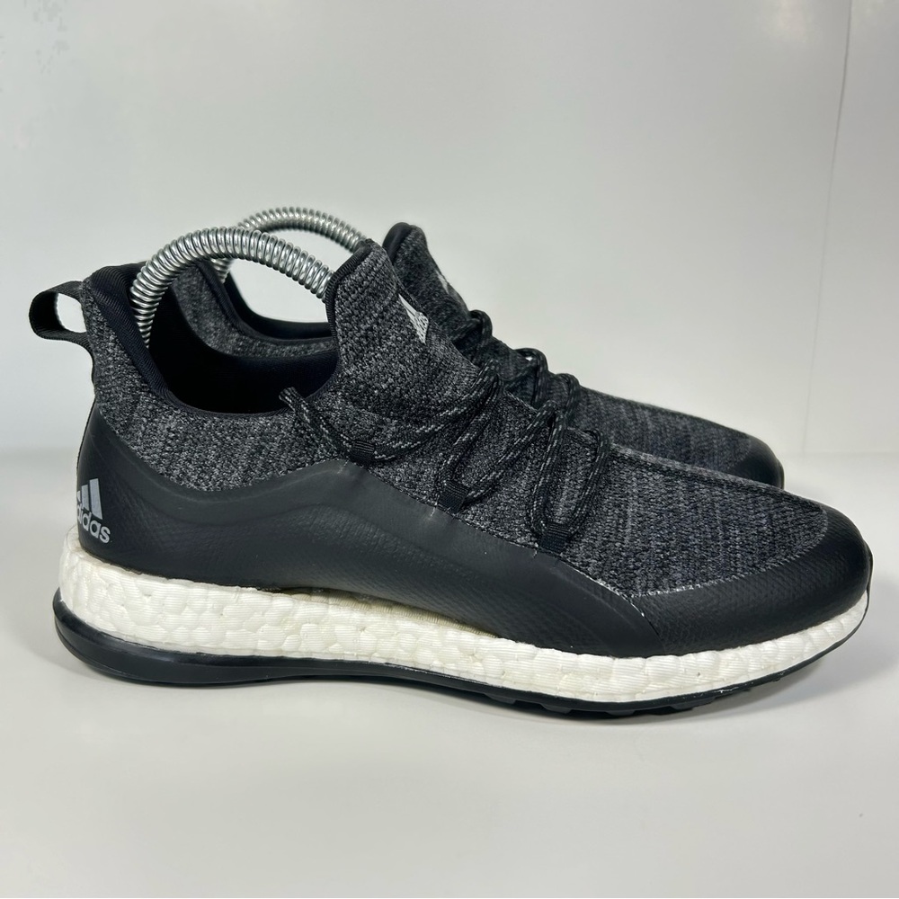 Adidas Pureboost XG 2 Core Black/Silver Metallic Training Golf Shoes; Women’s 7
